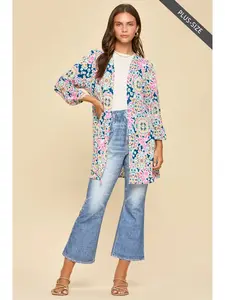 Dear Scarlett   Plus Size Open Front Cardigan