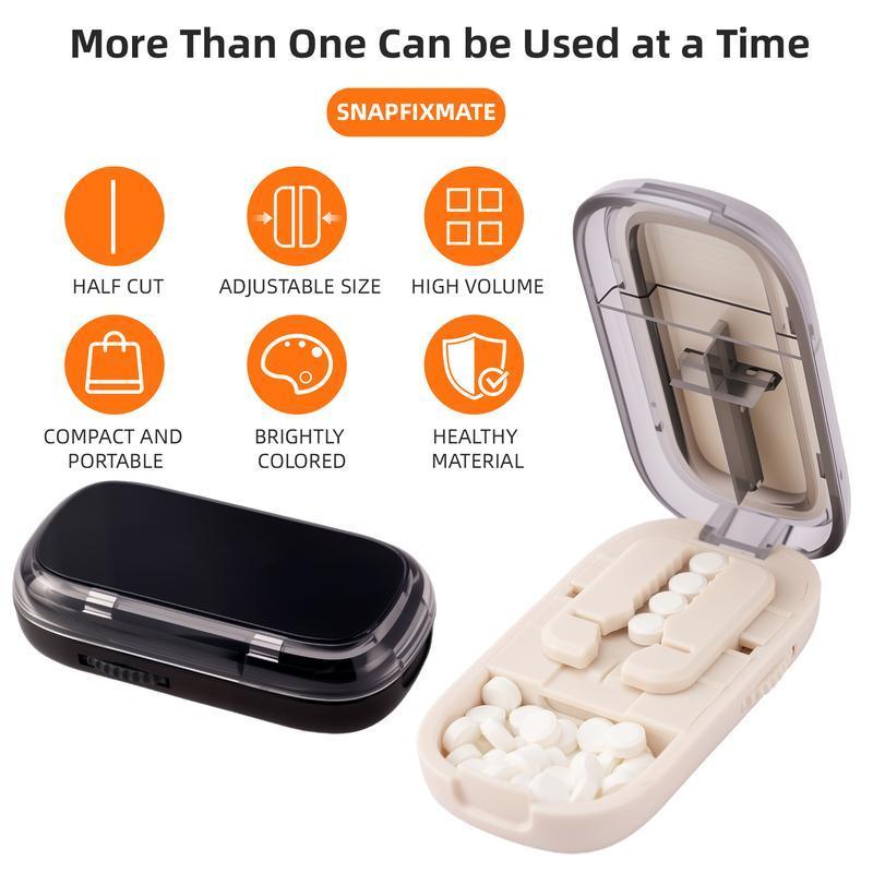 Multi-Functional Adjustable Pill Splitter Cutter with Safety Lock and Accurate Blade for Small Tiny and Hard to Split Pills -RR Multi-Functional Adjustable Pill Splitter Cutter with Safety Lock and Accurate Blade for Small Tiny and Hard to Split Pills -RR