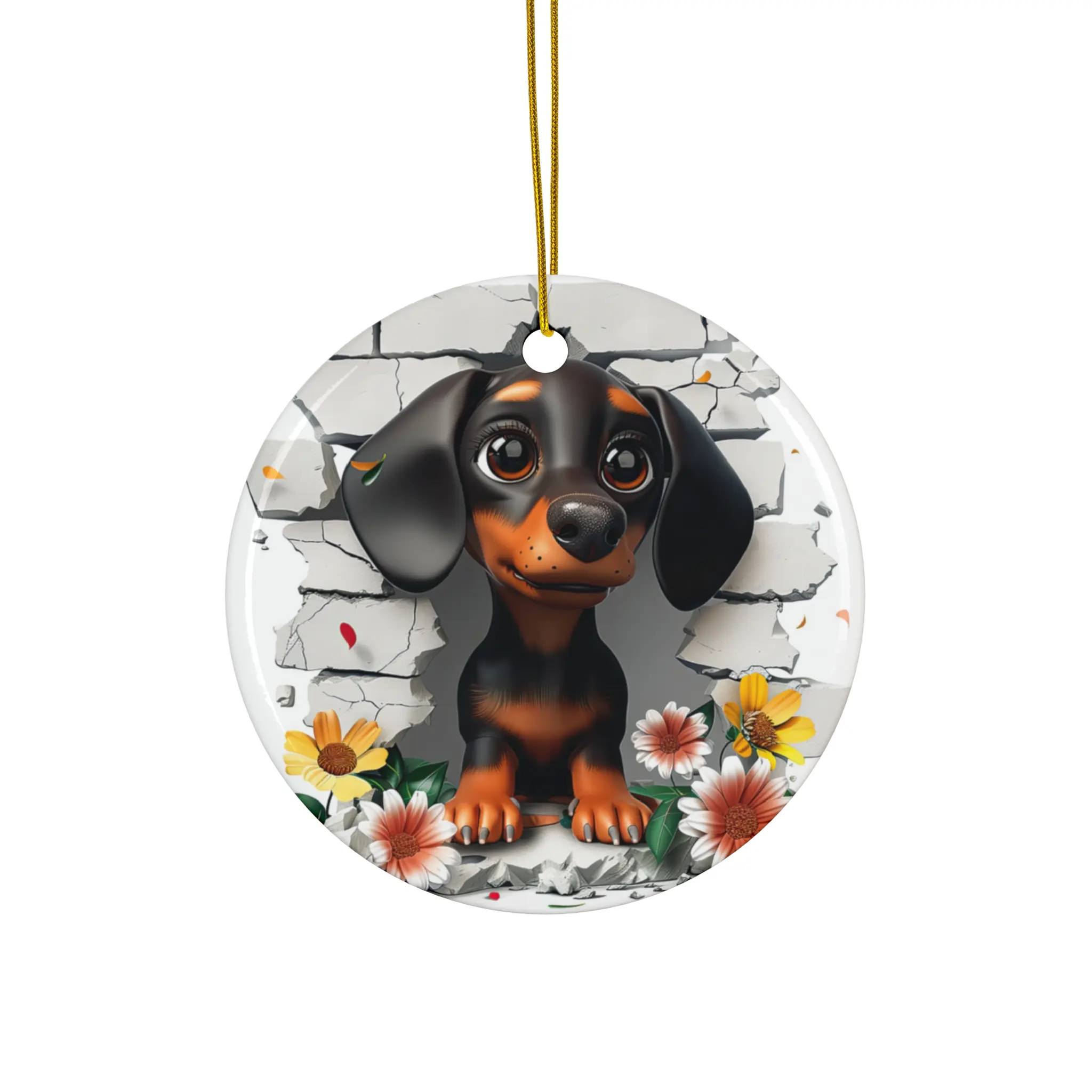 Dachshund Ceramic Ornament | Pet Lover Gift, Dog Decor, Holiday Keepsake