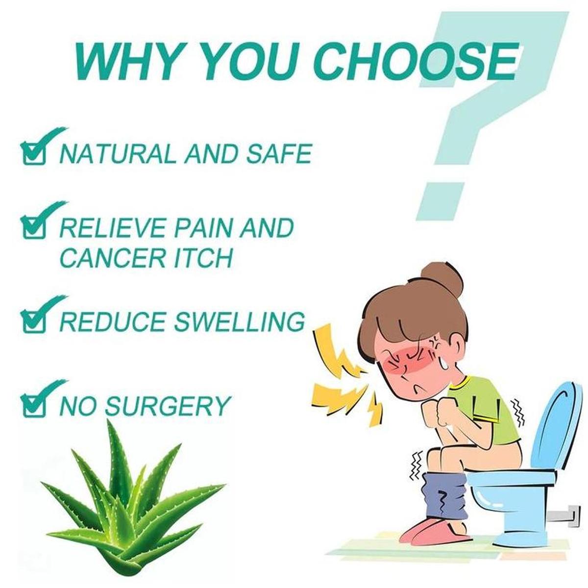 TrueRelief Herbal Instant Pain Relief 50% Hemorrhoids Cream for Men & Women - 20g Tube - Maximum Strength Formula for Anti-Itch Burning & Discomfort Treatment - Soothing Body Care Ointment extension tube