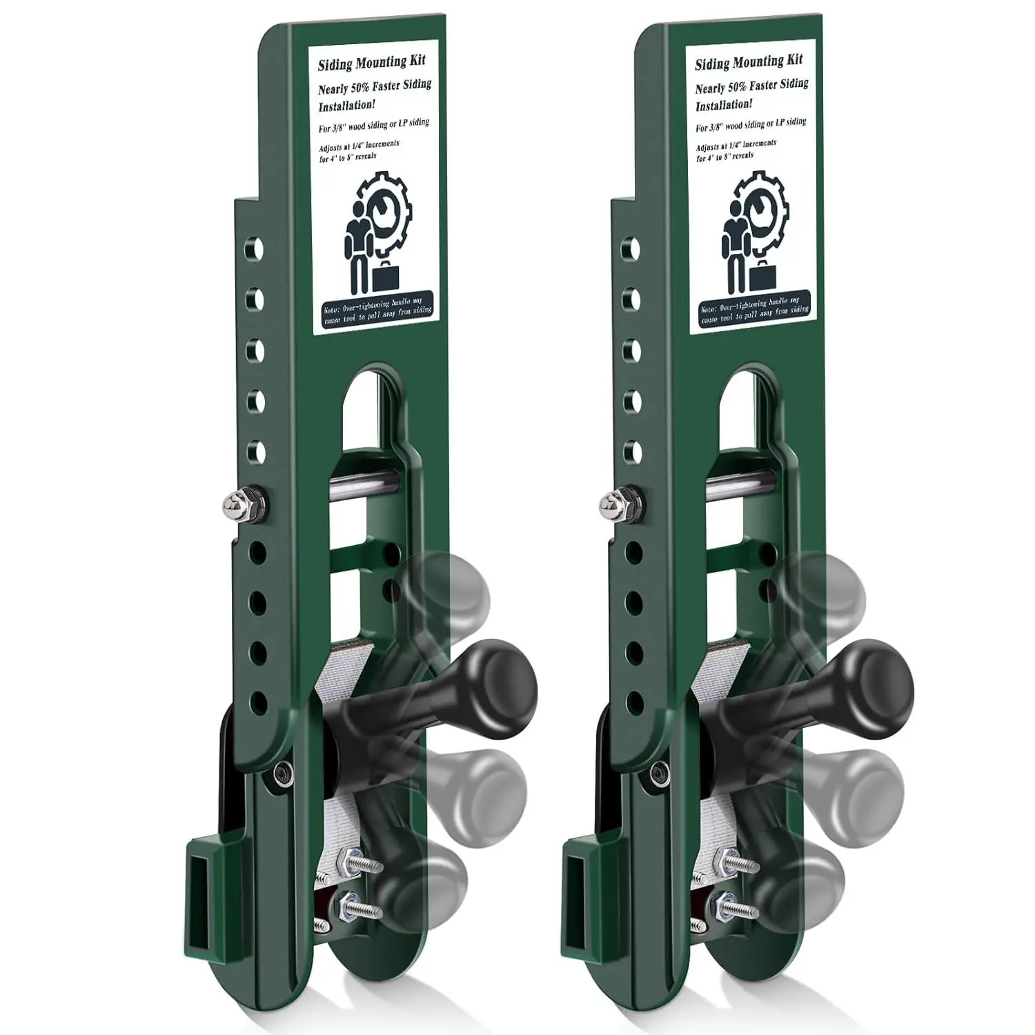 Siding Tools for Siding Installation,Siding Mounting Kit, Compatible with 3/8-Inch Fiber Cement, Lap Siding Gauge/Clamps with Adjustable Reveals (Green) toolupgrade Tool