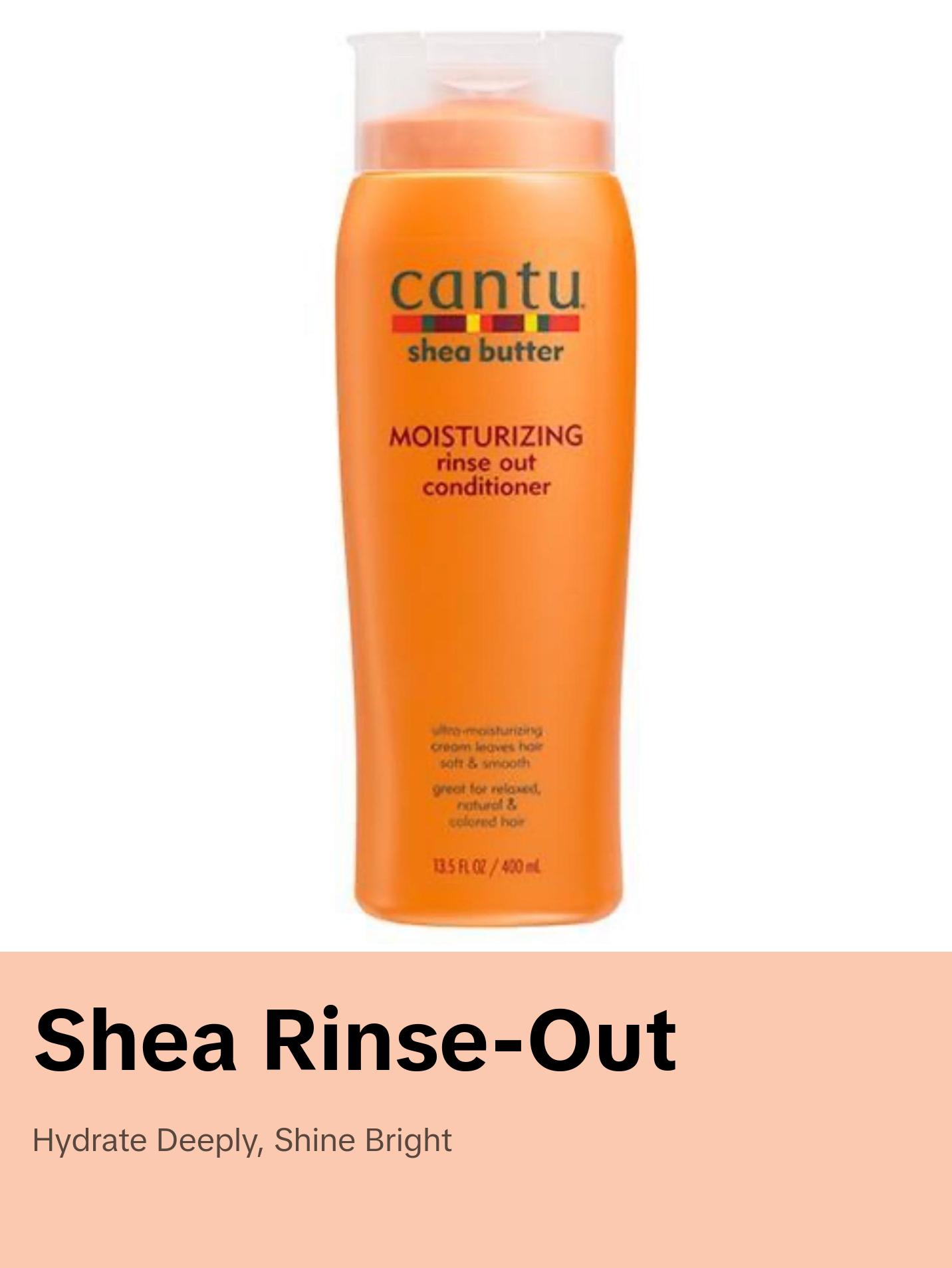 CANTU SHEA BUTTER MOISTURIZING RINSE OUT CONDITIONER 13.5 oz Cleanser Cleansing Haircare Moisturizer Moisture Hydrate Comfort