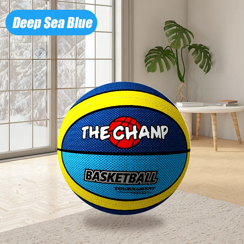 Indoor Silent Basketball Exercise Equipment - Colorful Fabric-Covered, No Inflation, Noise-Free, Safe for Kids, High Bounce, Ideal for Home Training & Gifting, Colorful Print, Basketballs, Adults, Airless Basketballs