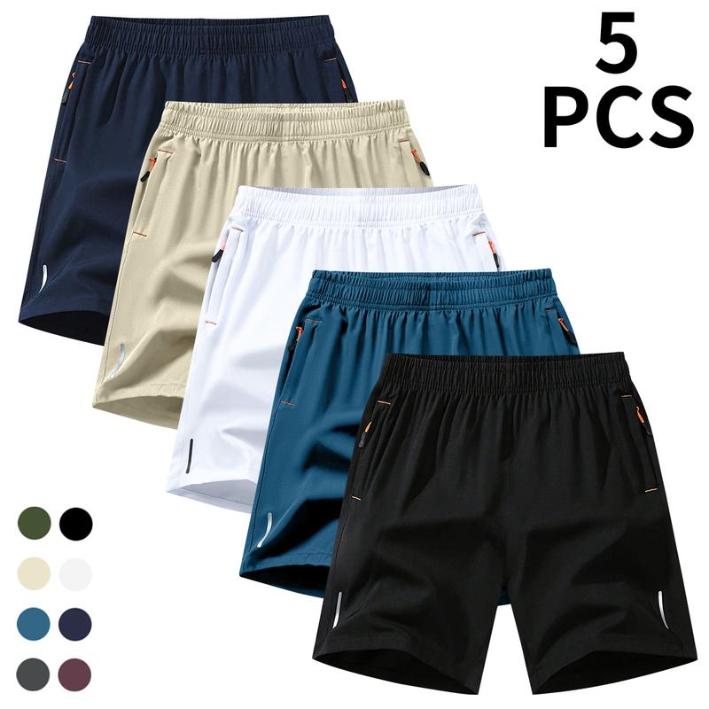 Men’s Reflective Performance Shorts in Vibrant Colors - Breathable Quick-Dry Training Gear - Lightweight Wrinkle-Resistant Athletic Shorts for Night Runs