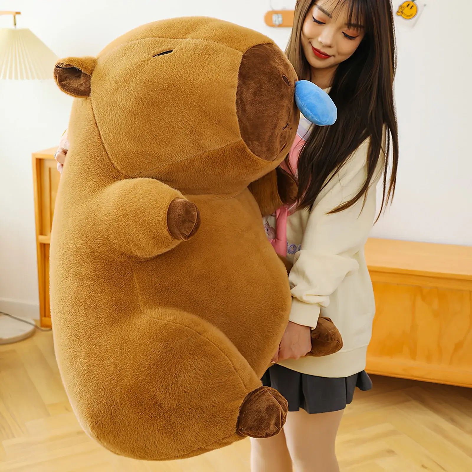 50cm Cartoon Snot Capybara Plush Toy Kawaii Simulation Animal Cute Plush Soft Stuffed Doll Throw Pillow Large Sizes Birthday Gift