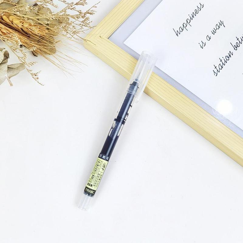0.5mm Black Ink Gel Pen, Quick Dry Gel Pen, 12pcs Straight Liquid Neutral Pen Markers, Students Writing Stationery for School Office, Exam Supplies Stationery, School Supplies