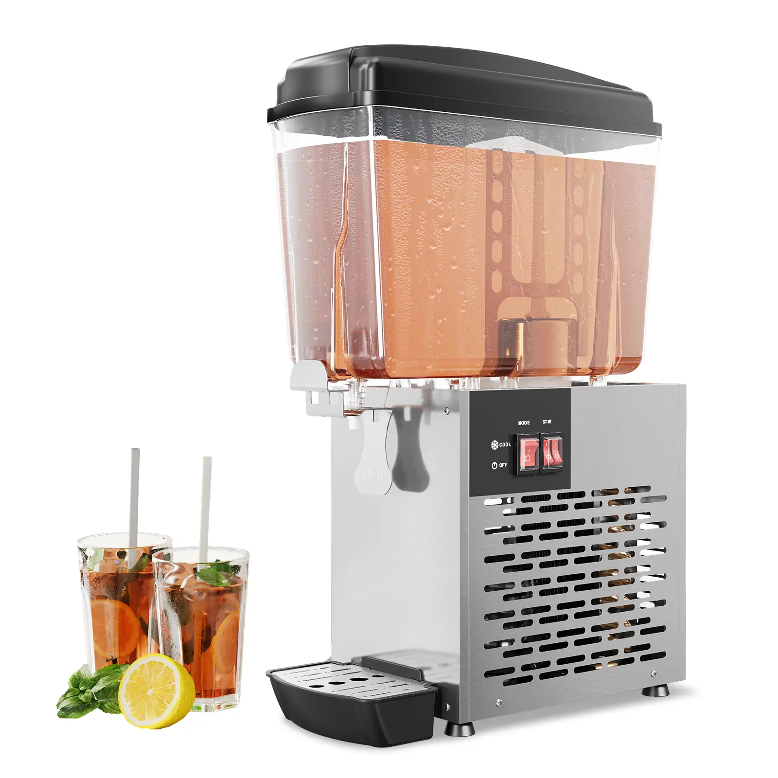 Commercial Beverage Dispenser - Enjoy Refreshing Drinks with 18L Capacity, Powerful 150W Motor, Stainless Steel Build, Ideal for Parties, Bars, and Restaurants