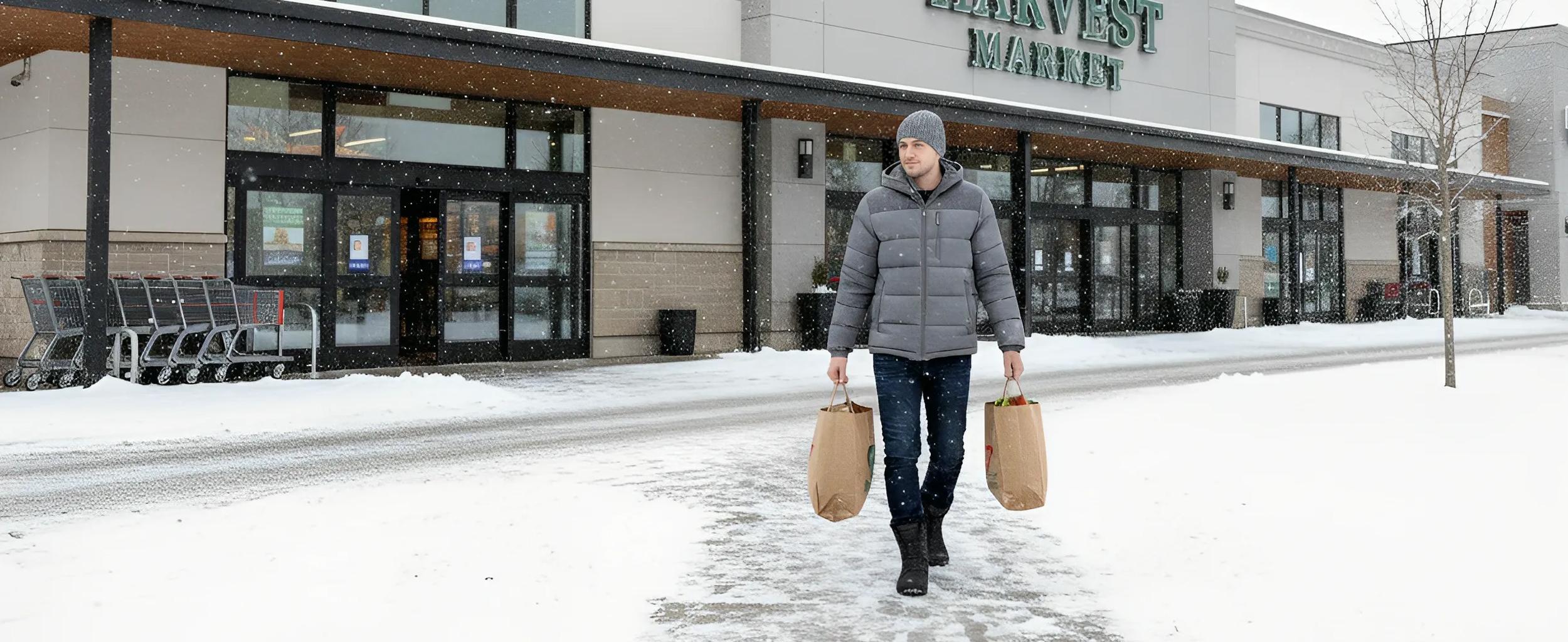 Airhas Men's Winter Barefoot Boots Barefoot Snow Boots with Wide Toe Box Zero Drop Sole Warm Water Repellent Minimalist Sneakers