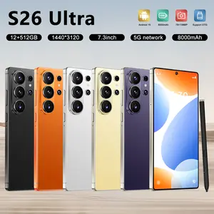 2026 New S26 Ultra 5G Android 15 Phone, 12GB+512GB, 6.99" HD Screen, 78MP+108MP Cam, 8000mAh, Stylus & Case, Perfect Holiday/Birthday Gift