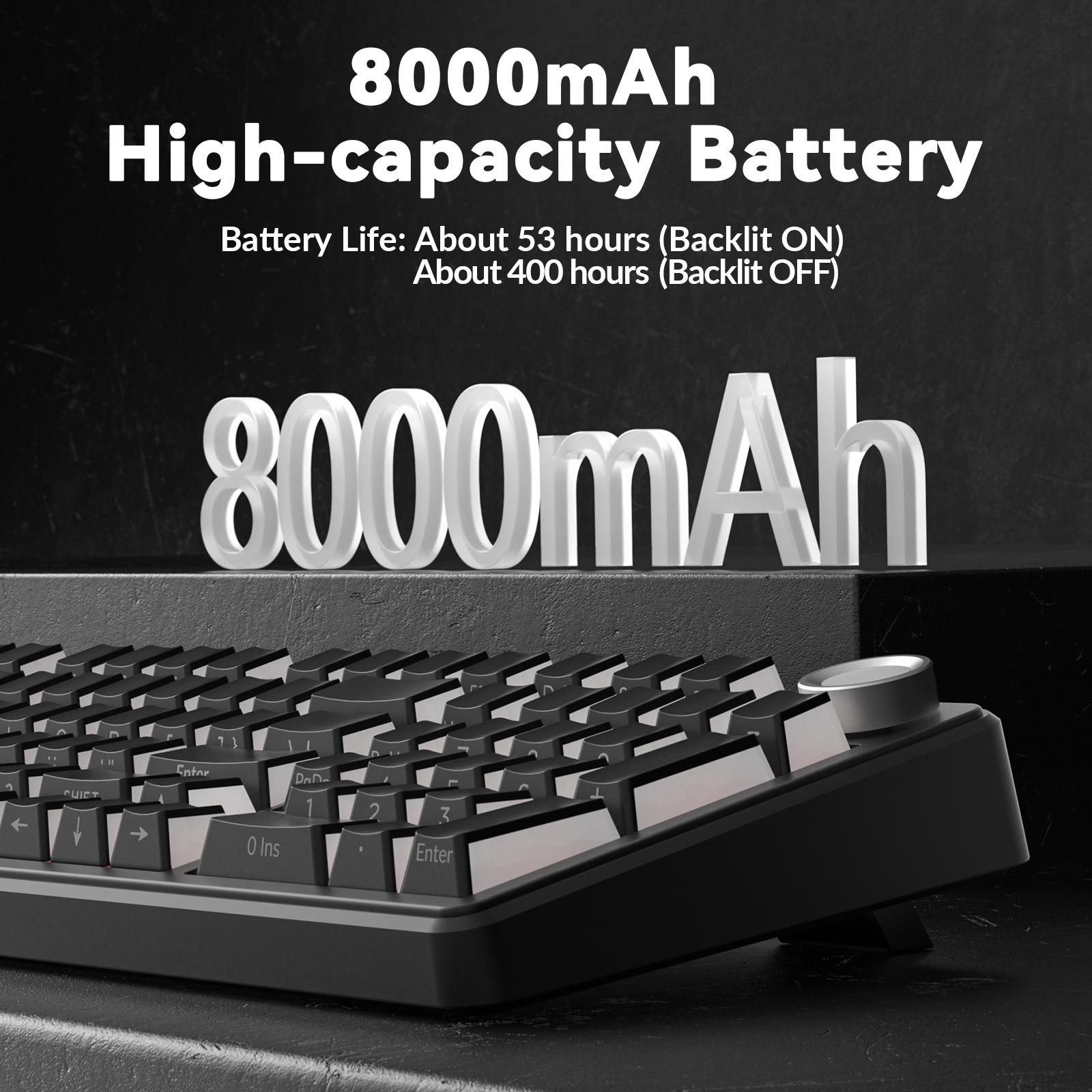 [Silent Switches]AULA F99 Pro Tri-Mode Mechanical Wireless Keyboard with Knob, BT5.0/USB-C/2.4GHz,Hot Swappable,Pre-lubed Switches,Gasket Structure,RGB Backlit Computer Gaming Keyboard (Black) Creamykeyboard Office PC Accessories TikTokShopfalldealsforyou