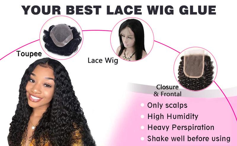 Lace Melting Spray Wig Lace Glue for Lace Front Wigs, Extra Hold Front Glue Adhesive Hair Replacement Adhesive Tools