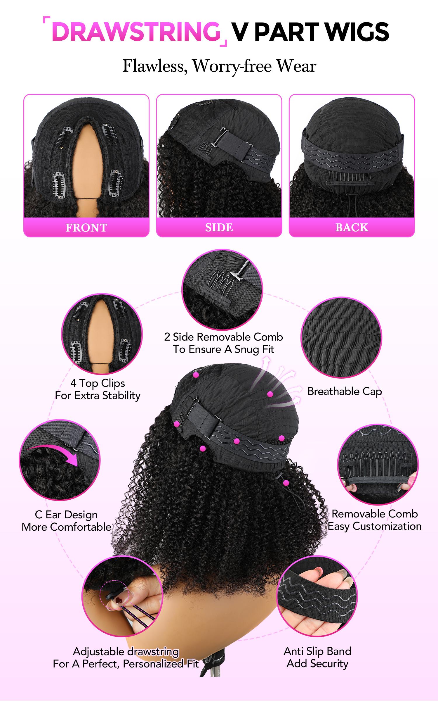 Vshow Upgrade Afro Kinky Human Hair Drawstring V Part Wig Best Beginners Glueless Wigs Ready To Wear All Size Fit V Part Human Hair Wig #fallfresheness Vshow Upgrade Afro Kinky Human Hair Drawstring V Part Wig Best Beginners Glueless Wigs Ready To Wear All Size Fit V Part Human Hair Wig #fallfresheness