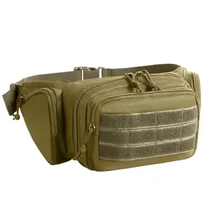 Tactical Fanny Pack for Men 800D Oxford FabricAdjustable Conceal Carry Large Capacity BlackFanny Pack for Hiking Climbing Fishing CyclingHunting outdoor climb