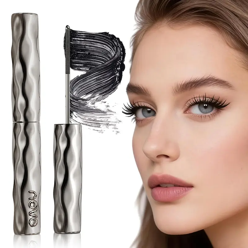 novo Metal Wand Mascara, Ultra-Fine Brush Lash Extension Mascara, Waterproof Smudge-Proof, Long Lasting Voluminous Lash Makeup for Beginners Cosmetic
