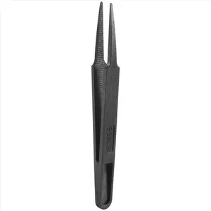 Black Plastic Anti-static Tweezers Repair Tool