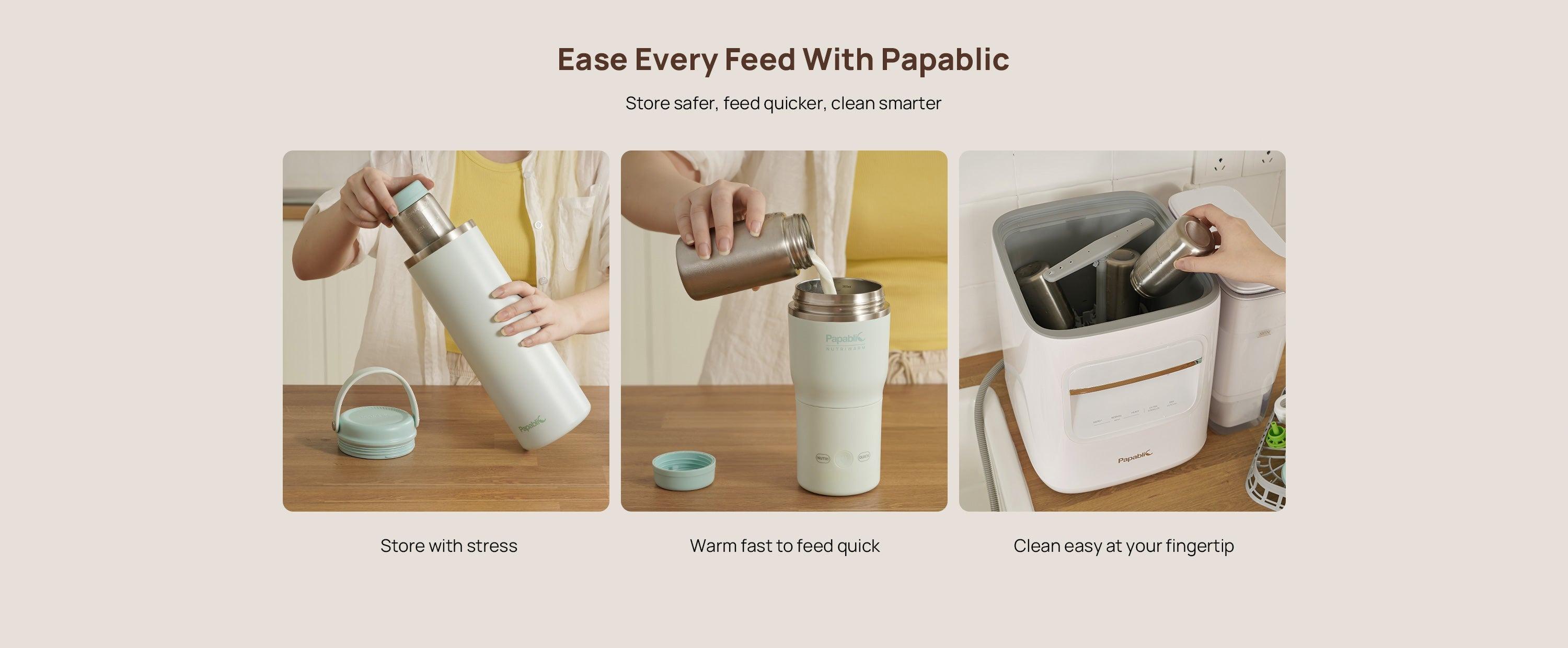 Papablic NutriWarm™ Portable Baby Bottle Warmer - Wide Mouth Compatible, Compact Design, Sterile Mode #tiktokshopbacktoschool
