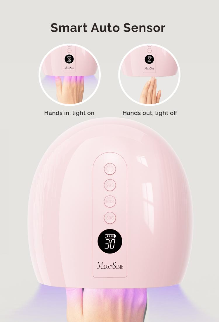 New Upgraded P-PLUS30GT Rechargeable Cordless UV/LED Nail Lamp Cures All Gels, Especially Builder, Hard, Extension, Acrylic & Chrome Gel Polishes