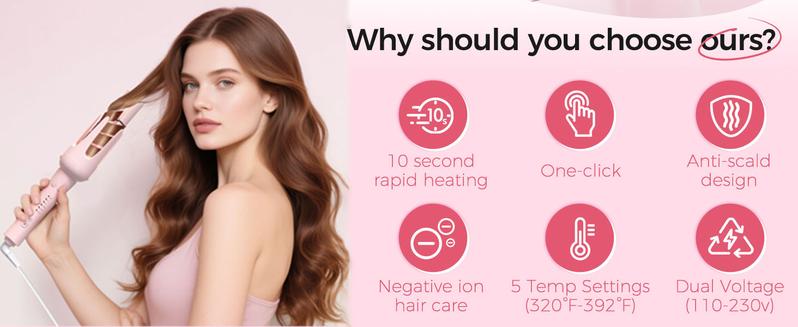 5 in 1 Curling Iron Hair,self curling iron - Beach Waves Curling Wand, Flat Iron Hair Straightener,Ionic Deep Waver Hair Curler Tool, Women Gifts,TikTokShopBlackFriday 5 in 1 Curling Iron Hair,self curling iron - Beach Waves Curling Wand, Flat Iron Hair Straightener,Ionic Deep Waver Hair Curler Tool, Women Gifts,TikTokShopBlackFriday