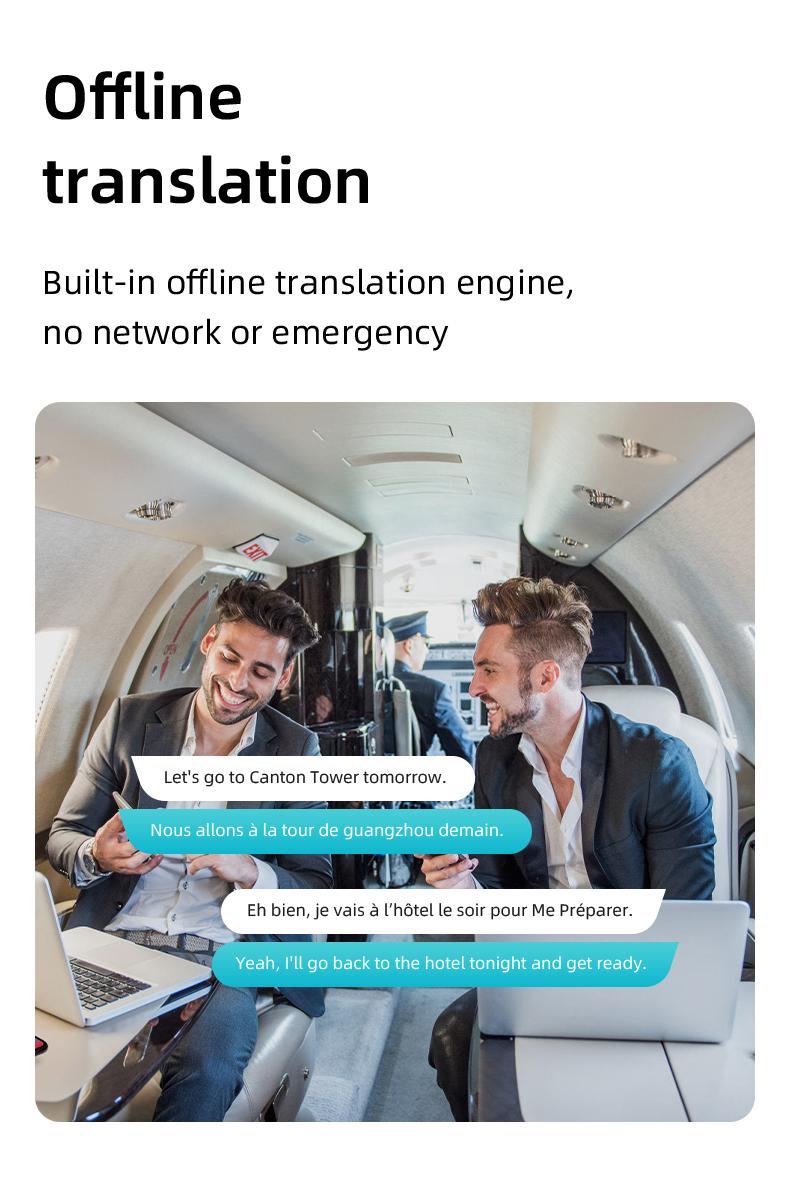 Al Language Translator Device | No Additional Charges l Translation Does Not Require a Signal Source | Translate 138Languages with WiFi | Translation Multi-Language Touchscreen Real-Time Translaton