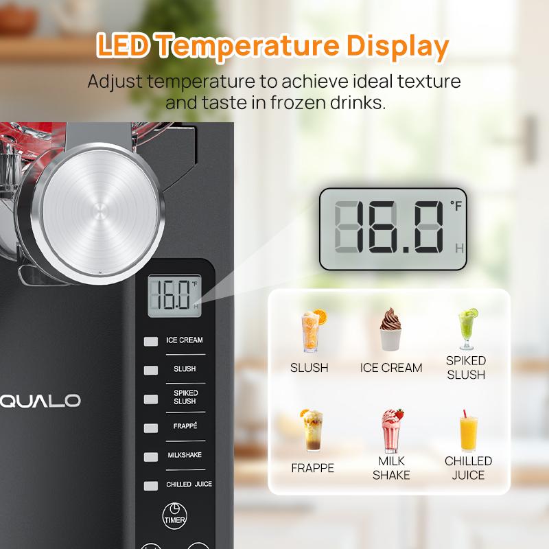 AD03 Professional Slushie Machine, 6 Preset Programs, 88 Ounces Smoothie Maker with Self-Cleaning Function, LED Display, Ice-Free Slush Maker for Milkshakes, Smoothies, Margaritas, Frappes and More#TikTokShopBlackFriday, Blenders, Kitchen Appliances