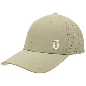 Perforated Nylon Cap with 3D Rubber Logo and Elastic Logo Backstrap