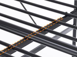 VINGLI Loft Bed Full Size with Flat Rungs for Adults, Kids and Young Teens, No Box Spring Required,Heavy Duty Metal Slat Support