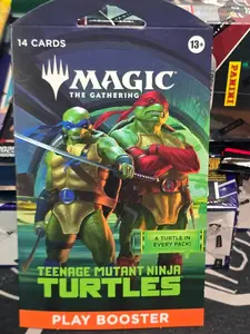 MTG Magic The Gathering Teenage Mutant Ninja Turtles TMNT Trading Card Game SLEEVED Booster Pack Play Pack!