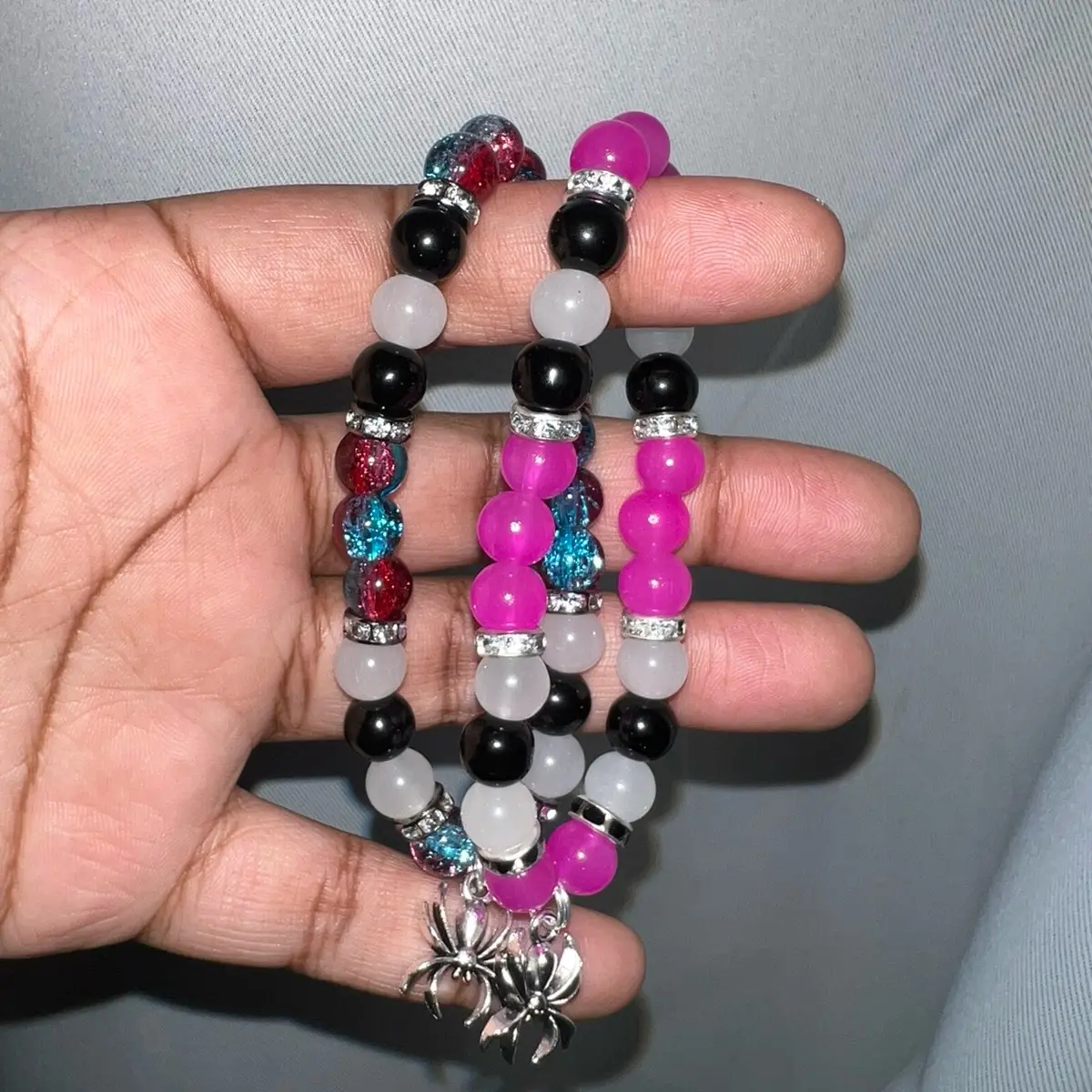 Spider-Man and Gwen Beaded Bracelets