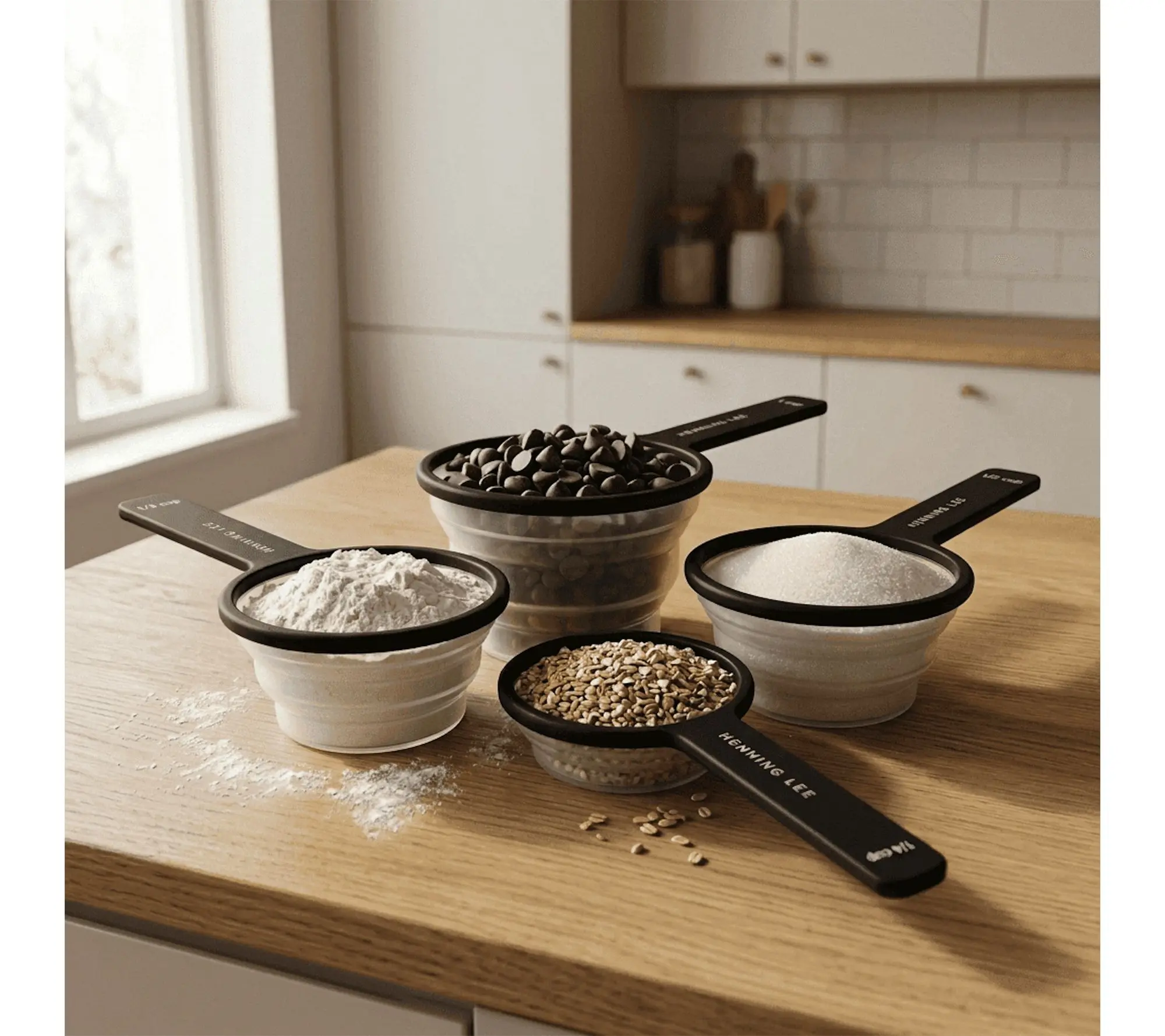Henning Lee Set of 4 Collapsible Magnetic Measuring Cups