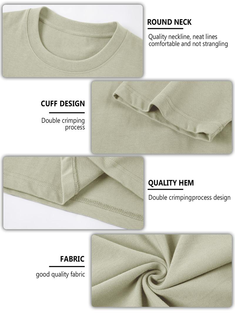 CCCMAI Men's Solid Color Short Sleeve T-Shirt Casual Cotton Tee Solid Colors Black White Gray All Colors Street Style Menswear Summer Basic Loose Fit Solid Color T-Shirt Short Sleeve Versatile American Style Men's Cotton Half Sleeve Casual Shirt Crewneck