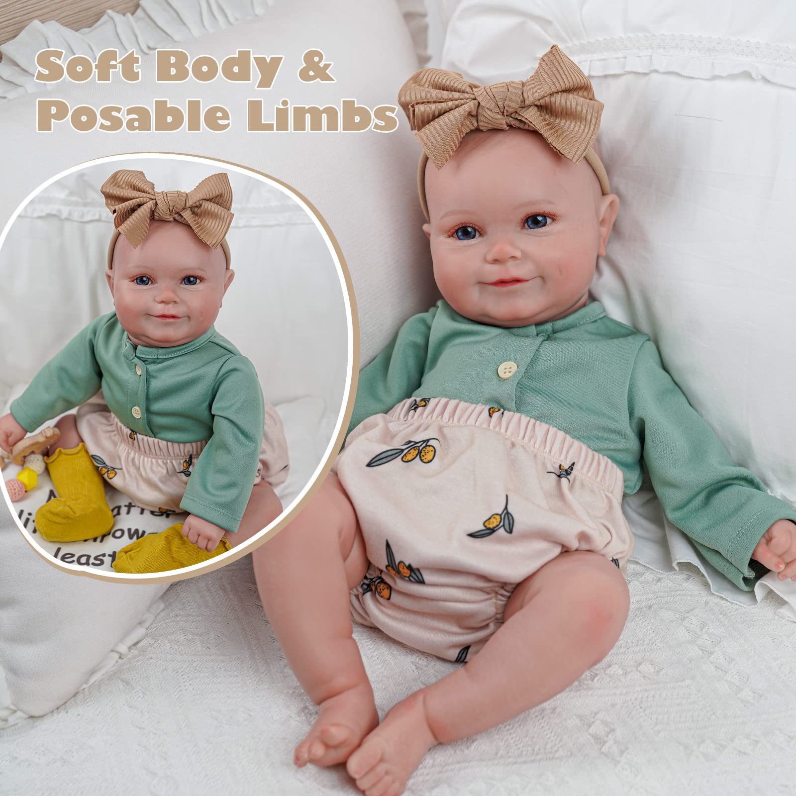 BABESIDE Reborn Baby Dolls, 20 Inch Cute Soft Realistic-Newborn Baby Dolls Poseable Real Life Lifelike Baby Dolls w/Doll Accessories for 3+ Year Old Girls BABESIDE Reborn Baby Dolls, 20 Inch Cute Soft Realistic-Newborn Baby Dolls Poseable Real Life Lifelike Baby Dolls w/Doll Accessories for 3+ Year Old Girls