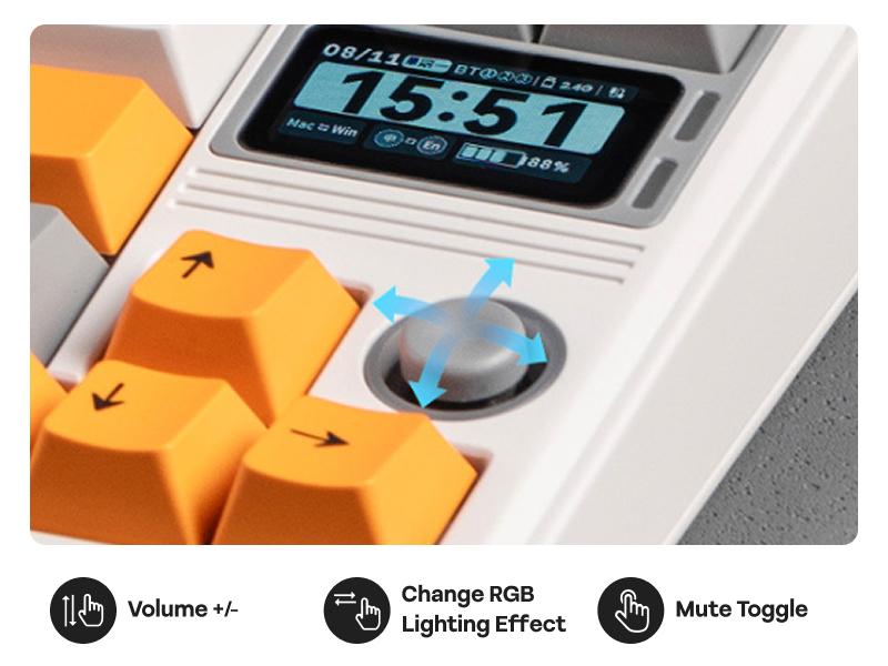 EPOMAKER RT85 Gasket 75% Wireless Mechanical Keyboard Joystick & DIY Screen Tri-Mode BT/USB/2.4Ghz 5-Layer Paddings Hot-Swappable PBT Keycap gaming accessories keyboards for gaming creamy keyboard TikTokShopSpringGlowUp EPOMAKER RT85 Gasket 75% Wireless Mechanical Keyboard Joystick & DIY Screen Tri-Mode BT/USB/2.4Ghz 5-Layer Paddings Hot-Swappable PBT Keycap gaming accessories keyboards for gaming creamy keyboard TikTokShopSpringGlowUp