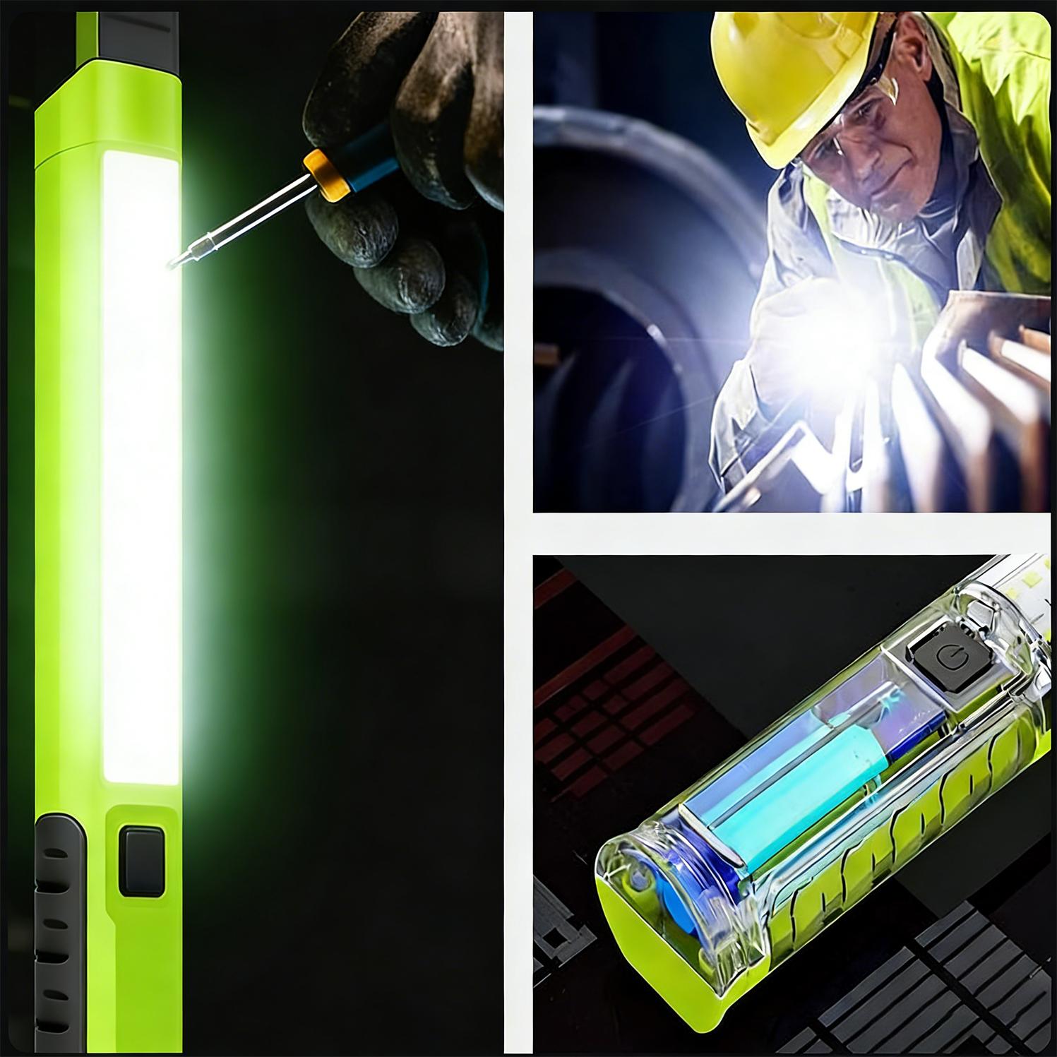 DIYCOM Adjustable COB LED Stick Work Light, Compact Handheld Utility Light with Built in Rechargeable Battery, Multiple Mounting Options for Garage, Auto Repair, Emergency & Workshop Use DIYCOM Adjustable COB LED Stick Work Light, Compact Handheld Utility Light with Built in Rechargeable Battery, Multiple Mounting Options for Garage, Auto Repair, Emergency & Workshop Use