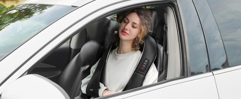 Alljoy Shiatsu Back and Neck Massager with Heat, Adjustable for Men, Women, Mom, Dad, Gift for Valentine's Day, Comfortable Neck Massage