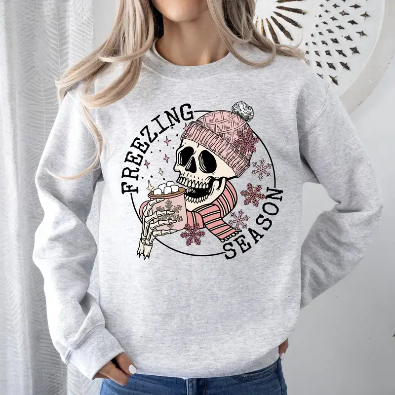 Freezing Season, Skeleton, Winter, Cold, Sweatshirt