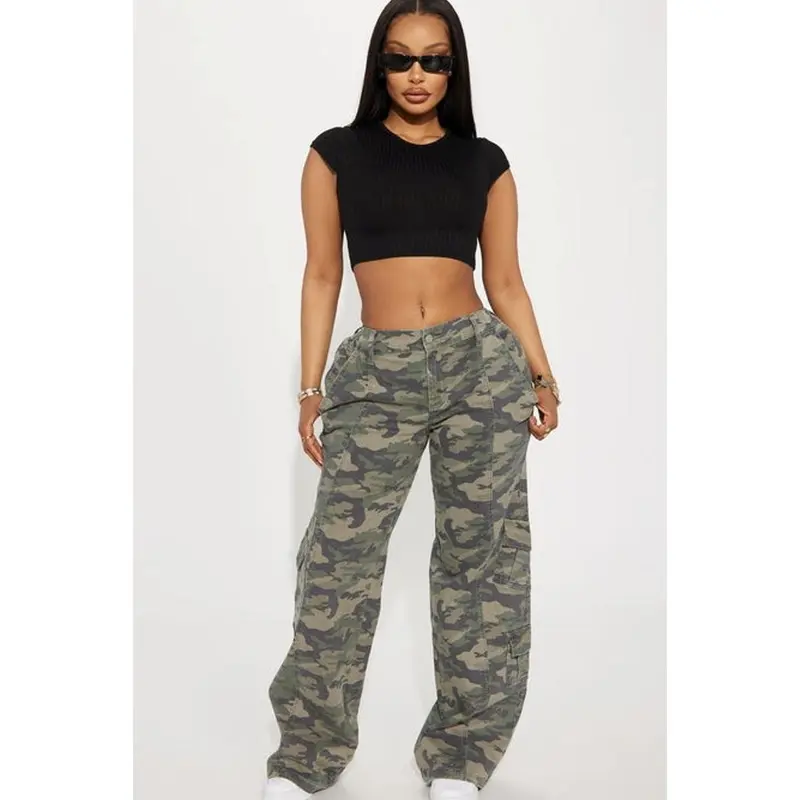 Berkely Washed Camo Cargo Pant - Olive/combo Z