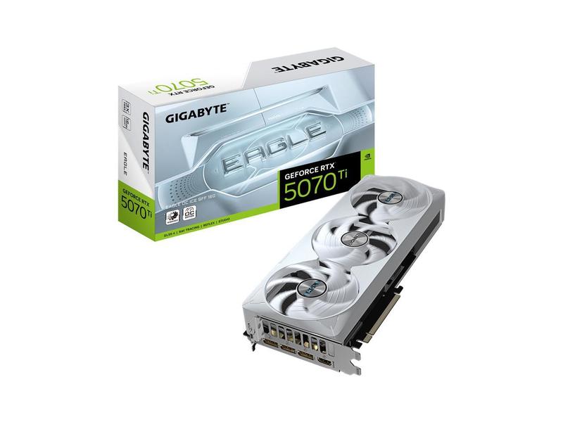 GIGABYTE Eagle GeForce RTX 5070 Ti 16GB GDDR7 PCI Express 5.0 ATX Graphics Card GV-N507TEAGLEOC ICE-16GD