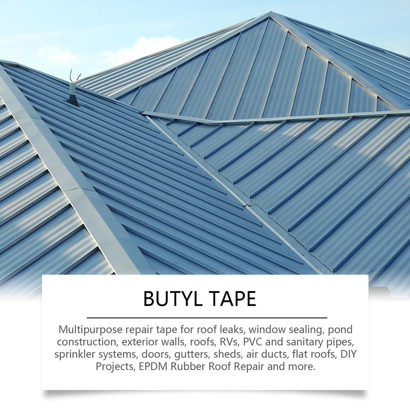 butyl  for roof leak repair and moisture-proof high-viscosity self- aluminum foil  membrane closer wooden corner bracket Soft Craft Thick Duty   industrial strength Siding Sealant Sealant for Roofs  Sealant tapes Sealing Tape Waterproof Self-Stick