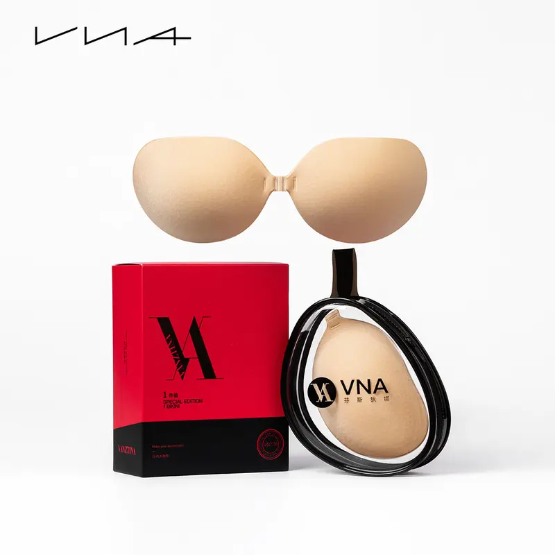 VNA Sticky Bra Push-up Strapless Reusable more than 30 times & Invisible Adhesive Bra for Backless Dresses