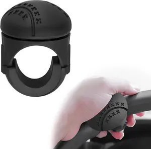 Steering Wheel Assist Ball Next-Generation Silicone Steering Wheel Knob Anti-Slip Marine Steering Wheel Knob Universal Fit for Cars, Trucks, Boats, Tractors (Black)