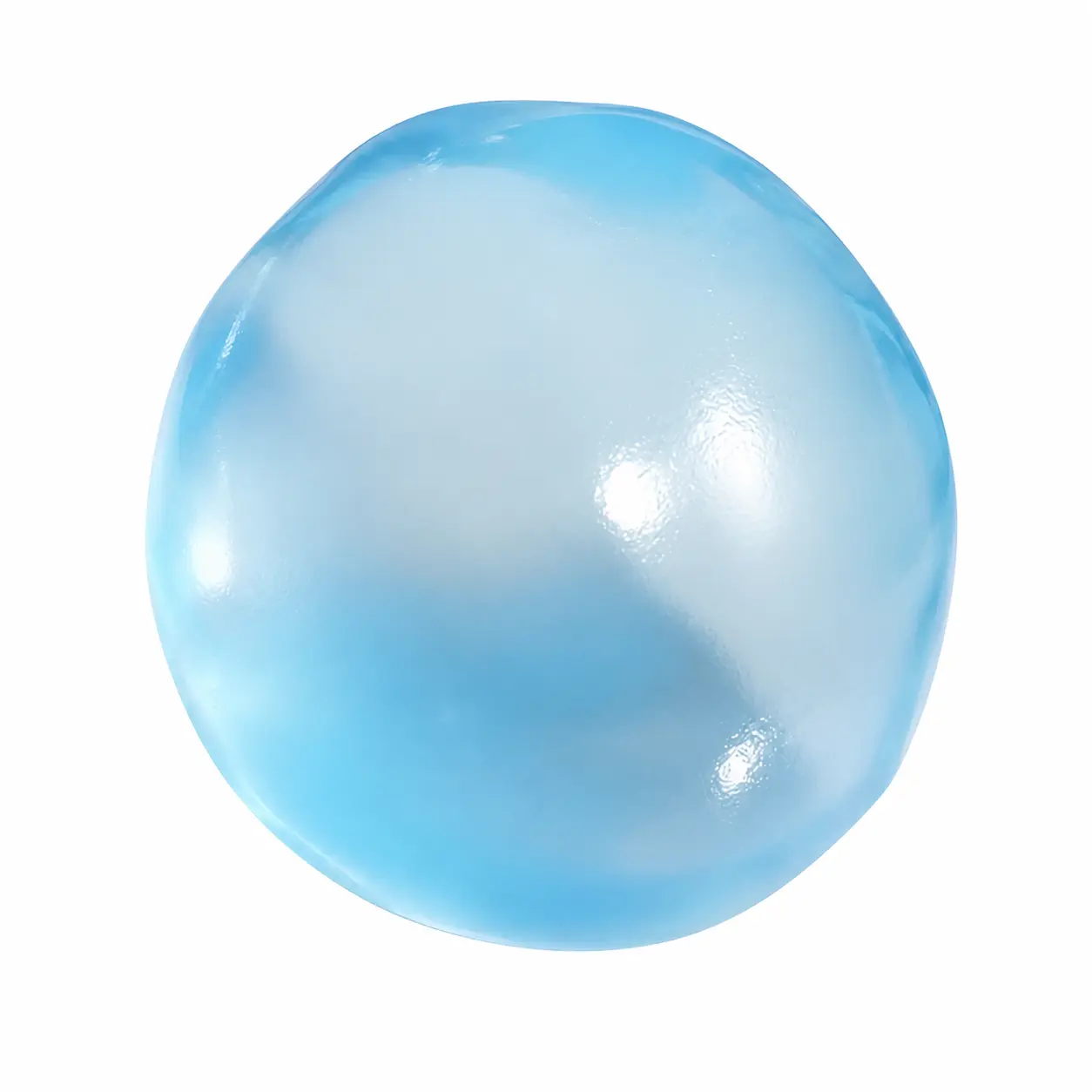 Blue Coconut Oil Squishy Stress Ball - Soft Squishies, Stress Relief Fidgeting, ASMR Sensory Products, Non-Rebound, Super Soft Moldable Reusable Squeeze Toy