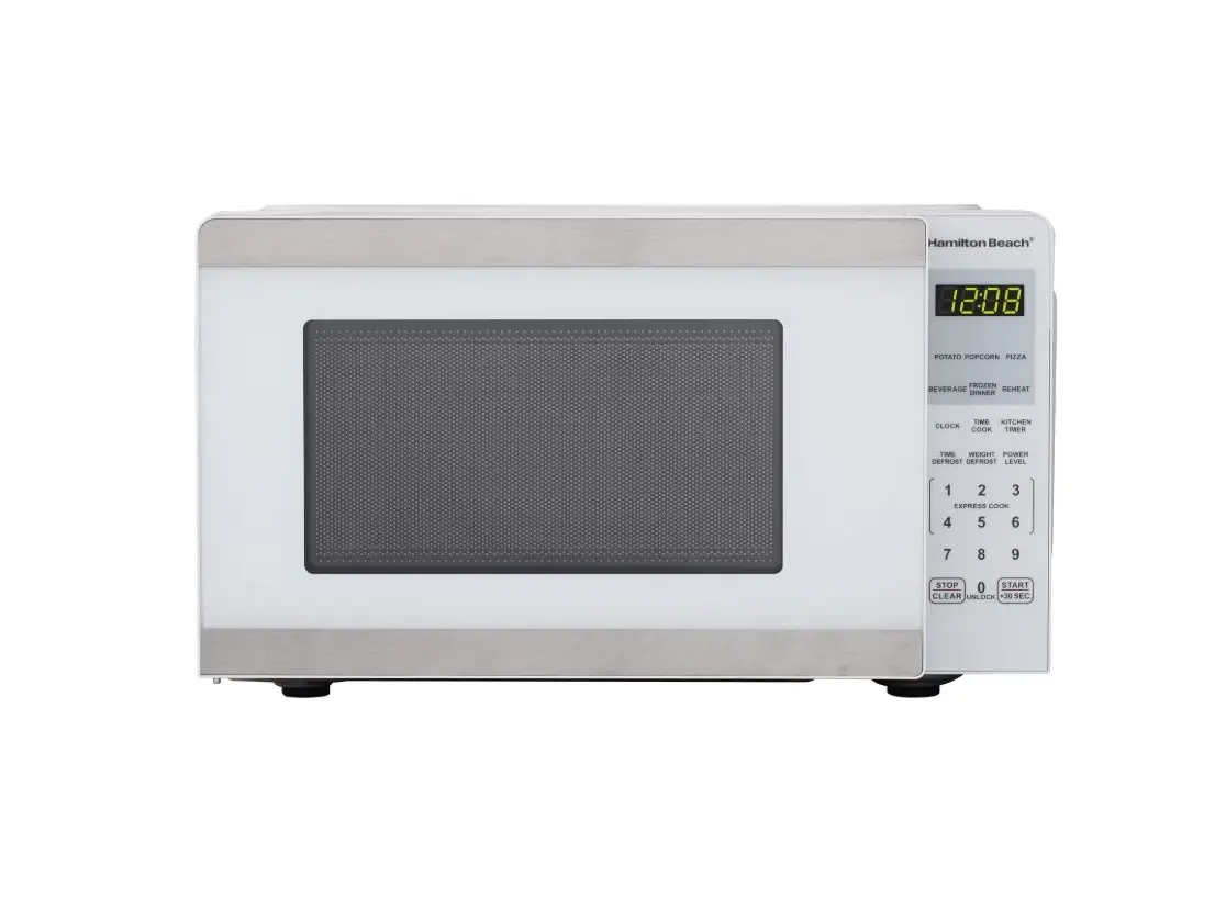 Microwave Oven 0.9 cu ft 900W White Stainless Steel