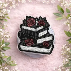 Dark Academia Book Phone Grip – Gothic Book Lover PopSocket