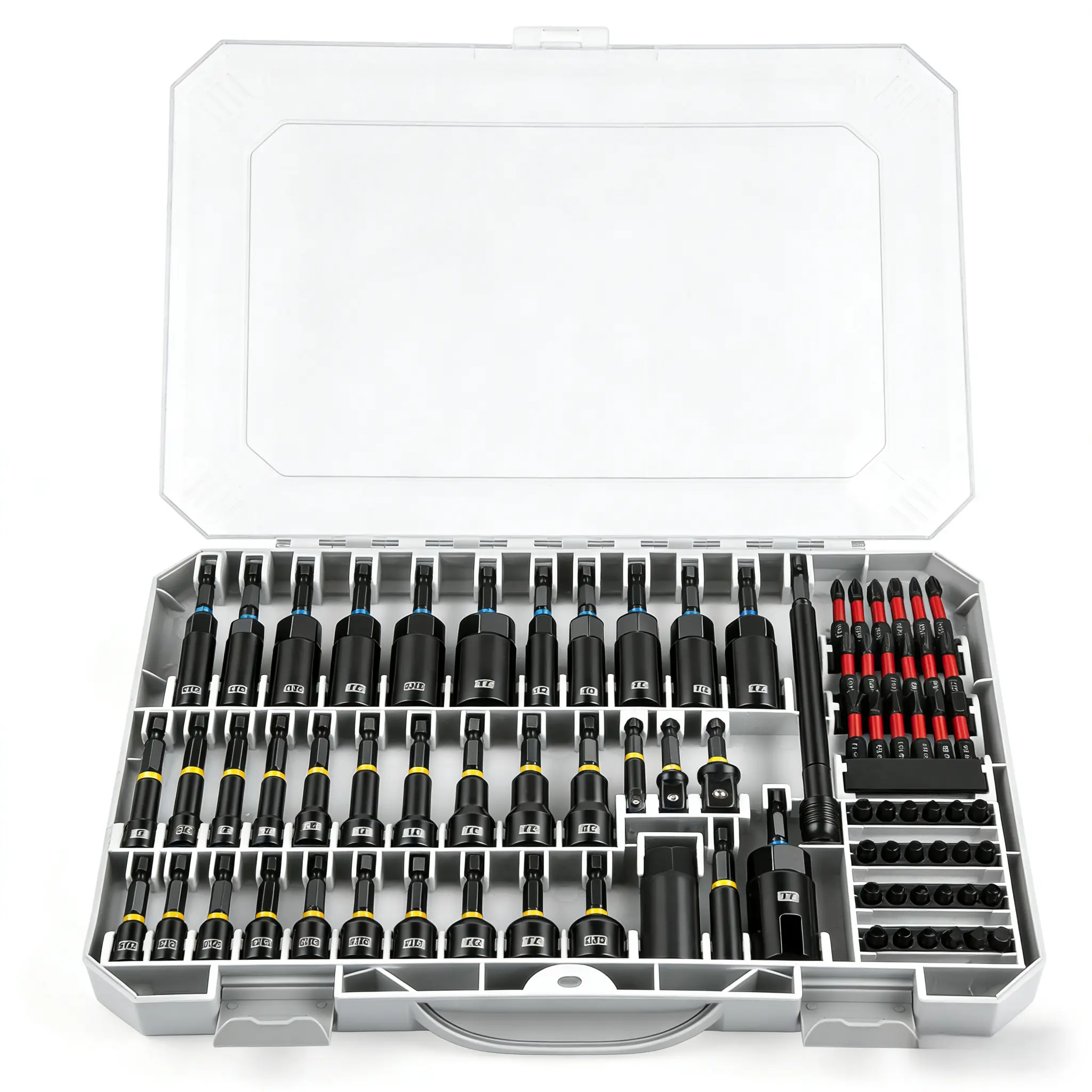 Magnetic Impact Nut Driver Set 80PCS / 86PCS – Metric & SAE, Deep Impact Sockets, Power Bits, Chrome Vanadium Steel for Drills & Impact Drivers