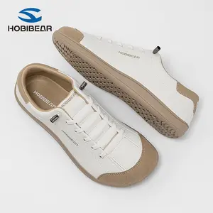 HOBIBEAR Barefoot Minimalist Shoes Womens Mens | Zero Drop | Wide Width Canvas Slip-on Shoes Outdoor Gym Walking Sneakers