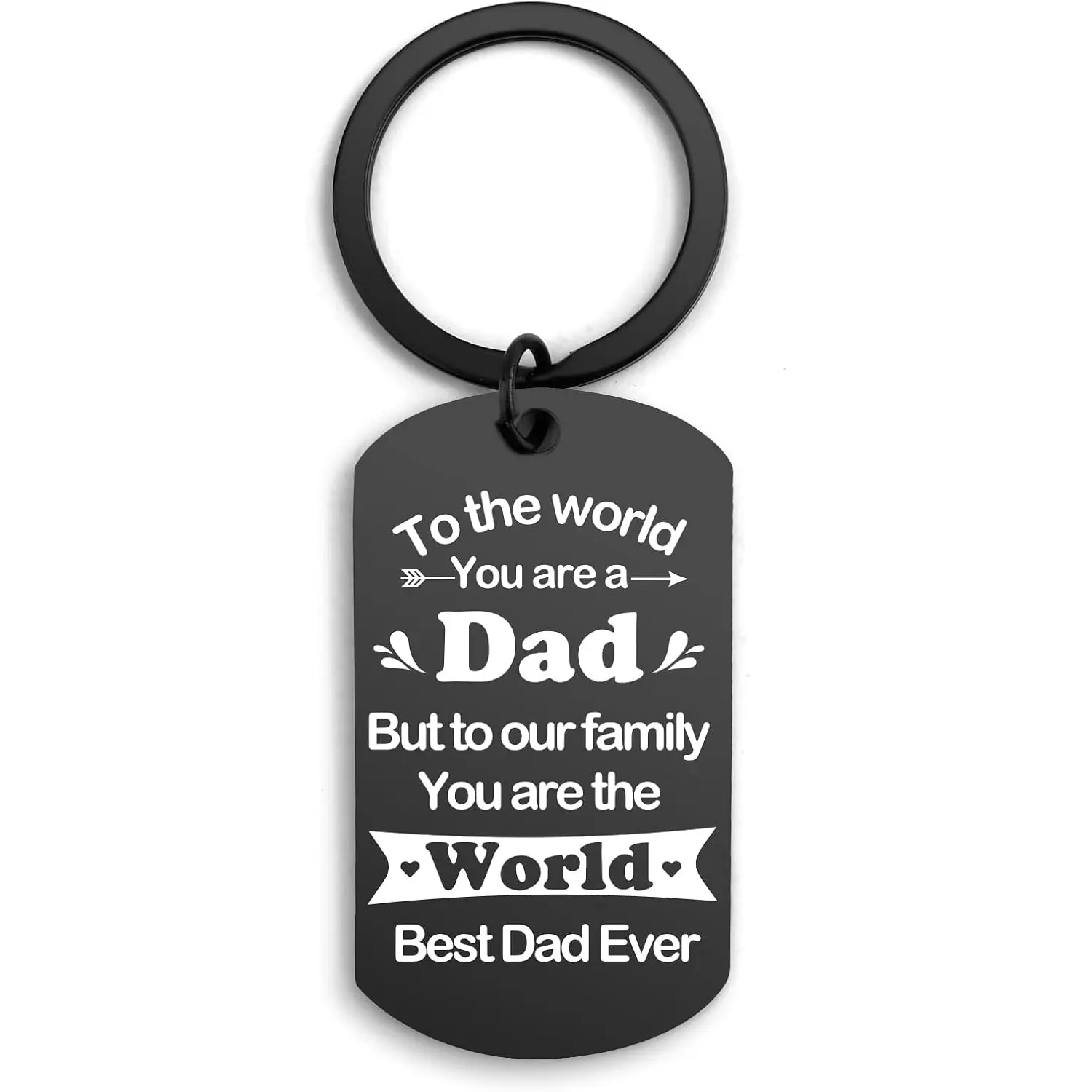 Dad Keychian Fathers Day Dad Gifts for Bonus Dads Father Stepdad Daddy Dads Stuff Key Ring Chain Keyring Sentimental Birthday Gifts Christmas Cool Valentines Day Presents Stocking Stuffers Gift