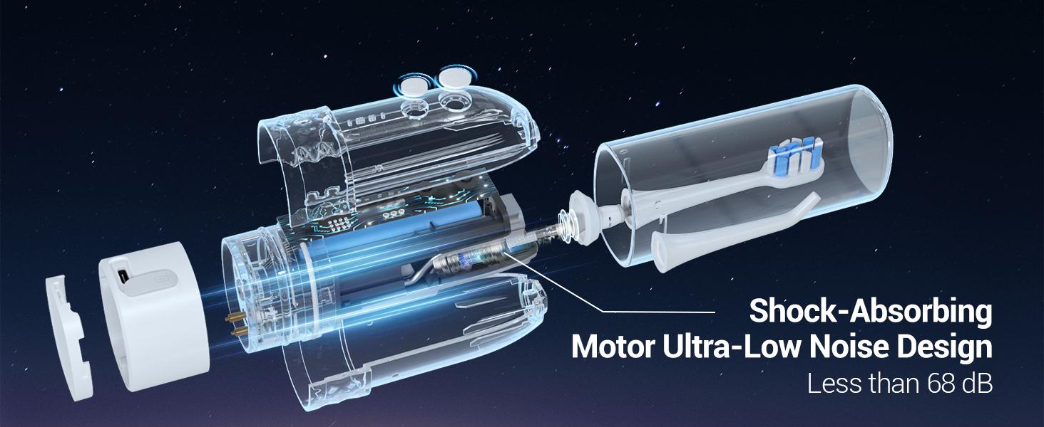 Portable Detachable Electric Toothbrush with Water Flosser, Washing & Care 2-in-1, Wireless Water Flosser Tooth Cleaning Kit 2.0, Combo IPX7 Waterproof Rechargeable Oral Irrigator, Suitable for Family Travel, Oral Health Gift Recommendation