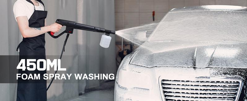 PowerSmart Electric Pressure Washer, Max 2800PSI, 1.8 GPM, Lightweight Portable Pressure Washer with 35FT Power Cord, 20FT Hose, Foam Cannon, Spray Gun for Cleaning Cars, Fences, Decks, and Patios (PS2020)