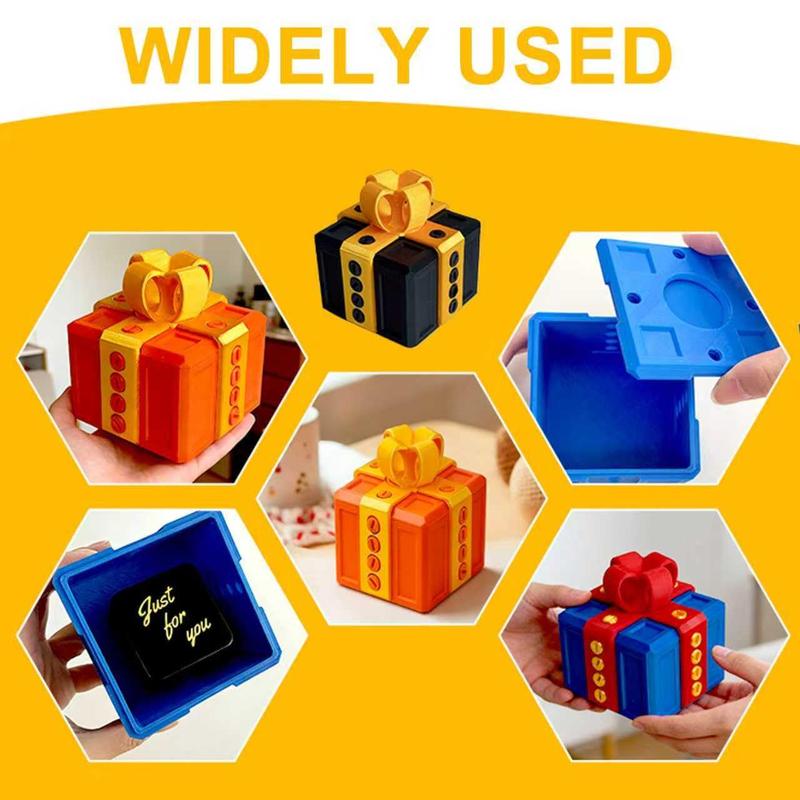 Annoying Gift Box Middle Finger in a Box 3D Printed The Prank Box with Middle Finger Surprise Interactive Geometric Puzzle Novelty Gag Gift for Christmas Birthdays Halloween