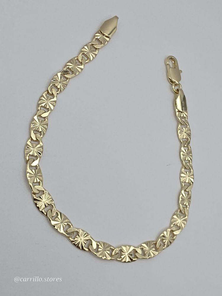 New Style  GOLD COLOR  5N Gold-Plated Fancy Design 7 ½"inches Bracelet - Elegant and Unique Appearance Trendy Jewelry